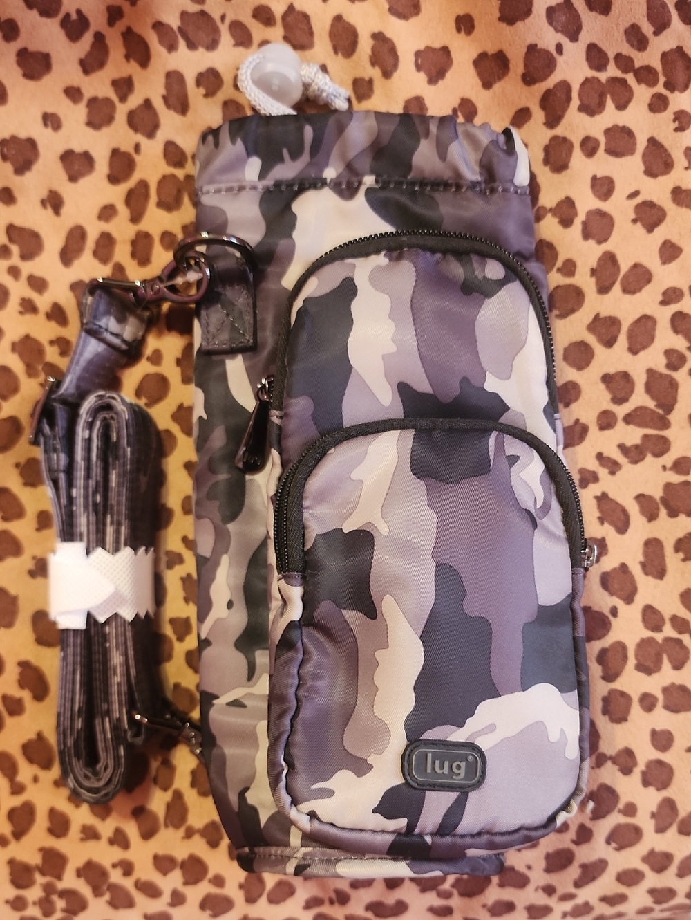lug Camo Water Bottle Bag With Pockets